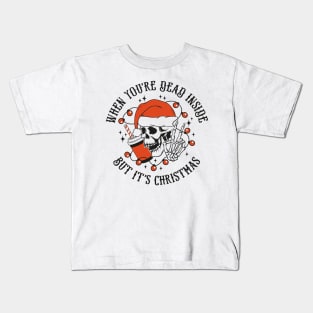 Skull Santa Hat Kids T-Shirt